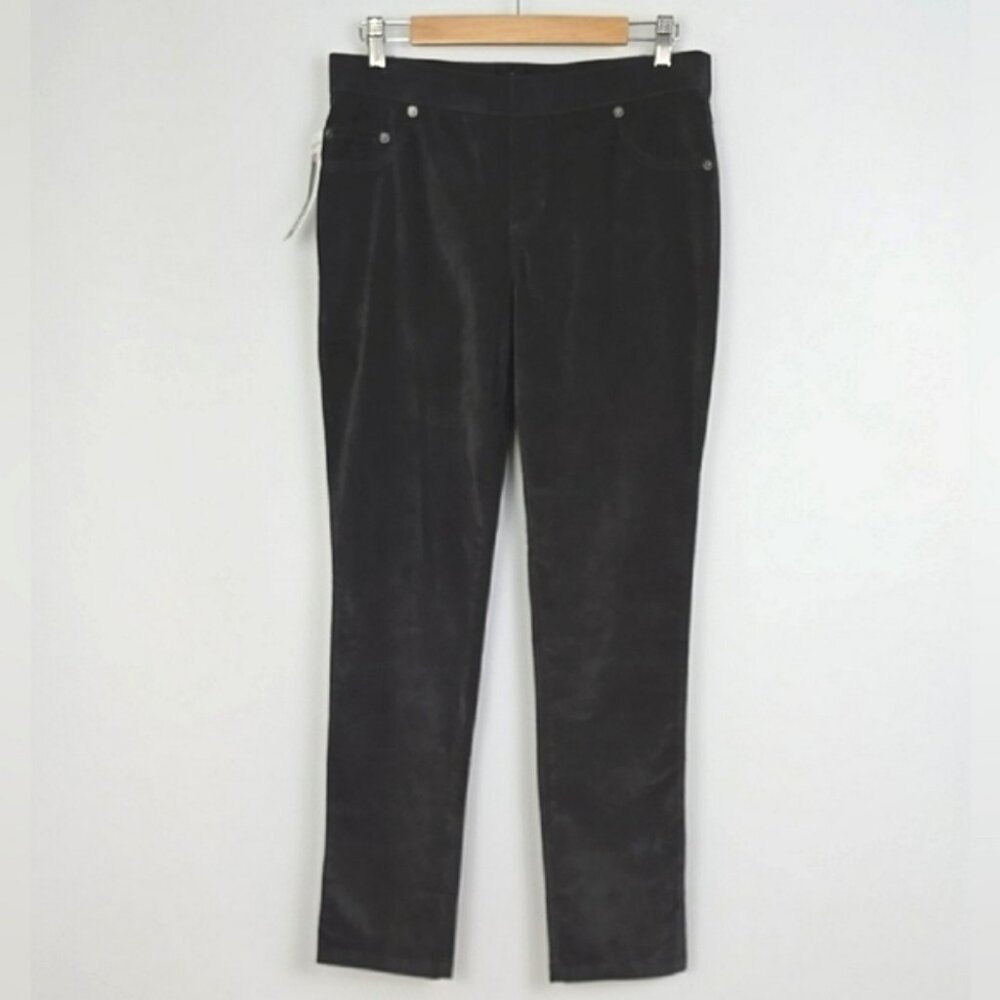 Kenneth Cole Reaction Women's Corduroy Pants Charcoal Grey Stretch Size 8